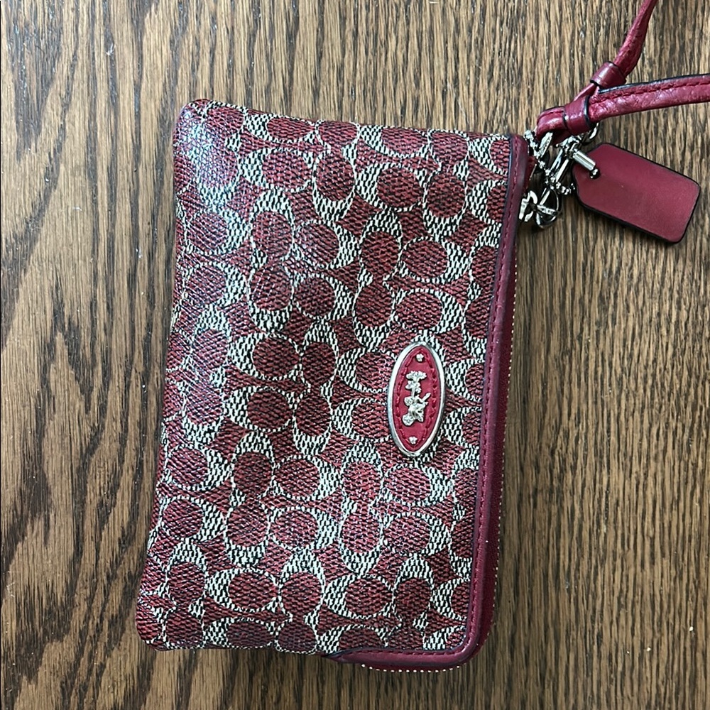 Coach Red Patterned Women's wallet